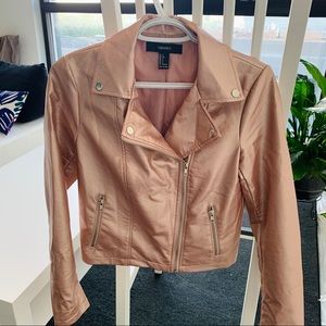Forever 21 (pink-gold) leather jacket✨